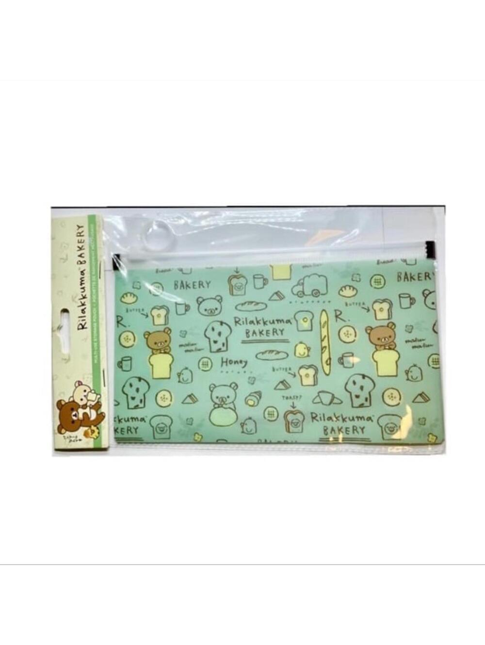 San-X Rilakkuma Bakery Flat Multi Use Storage Pouch Toast Bread Teddy Bear Cute